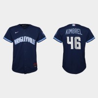 Chicago Chicago Cubs #46 Craig Kimbrel Youth Nike 2021 City Connect Navy MLB Jersey