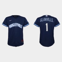 Chicago Chicago Cubs #1 Doug Glanville Youth Nike 2021 City Connect Navy MLB Jersey