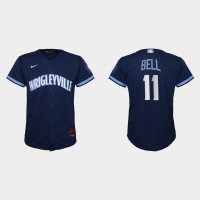 Chicago Chicago Cubs #11 George Bell Youth Nike 2021 City Connect Navy MLB Jersey
