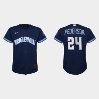 Chicago Chicago Cubs #24 Joc Pederson Youth Nike 2021 City Connect Navy MLB Jersey