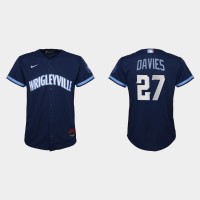 Chicago Chicago Cubs #27 Zach Davies Youth Nike 2021 City Connect Navy MLB Jersey