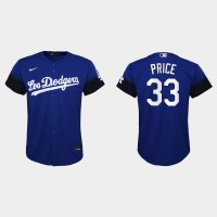 Los Angeles Los Angeles Dodgers #33 David Price Nike Youth 2021 City Connect MLB Jersey Royal