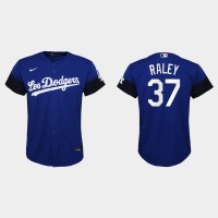 Los Angeles Los Angeles Dodgers #37 Luke Raley Nike Youth 2021 City Connect MLB Jersey Royal