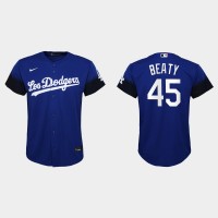 Los Angeles Los Angeles Dodgers #45 Matt Beaty Nike Youth 2021 City Connect MLB Jersey Royal