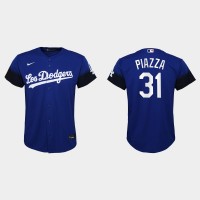 Los Angeles Los Angeles Dodgers #31 Mike Piazza Nike Youth 2021 City Connect MLB Jersey Royal