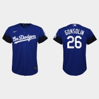 Los Angeles Los Angeles Dodgers #26 Tony Gonsolin Nike Youth 2021 City Connect MLB Jersey Royal