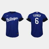 Los Angeles Los Angeles Dodgers #6 Trea Turner Nike Youth 2021 City Connect MLB Jersey Royal