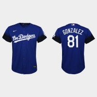Los Angeles Los Angeles Dodgers #81 Victor Gonzalez Nike Youth 2021 City Connect MLB Jersey Royal