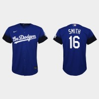 Los Angeles Los Angeles Dodgers #16 Will Smith Nike Youth 2021 City Connect MLB Jersey Royal