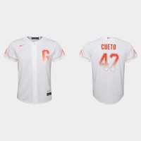 San Francisco San Francisco Giants #47 Johnny Cueto Youth 2021 City Connect White Jersey