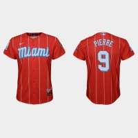 Miami Miami Marlins #9 Juan Pierre Youth Nike 2021 City Connect Authentic MLB Jersey Red