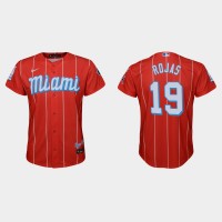 Miami Miami Marlins #19 Miguel Rojas Youth Nike 2021 City Connect Authentic MLB Jersey Red