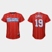 Miami Miami Marlins #19 Mike Lowell Youth Nike 2021 City Connect Authentic MLB Jersey Red
