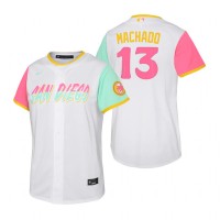 San Diego San Diego Padres #13 Manny Machado 2022 City Connect Youth Nike Games Jersey - White