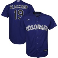 Colorado Colorado Rockies #19 Charlie Blackmon Nike Youth Alternate 2020 MLB Player Jersey Purple