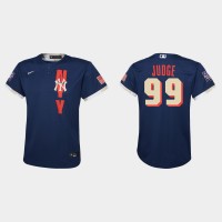 New York New York Yankees #99 Aaron Judge Youth 2021 Mlb All Star Game Navy Jersey