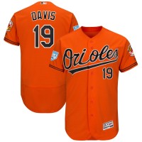Baltimore Orioles #19 Chris Davis Orange 2019 Spring Training Flex Base Stitched MLB Jersey
