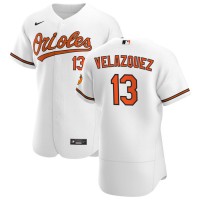 Baltimore Baltimore Orioles #13 Andrew Velazquez Men's Nike White Home 2020 Authentic Player MLB Jersey