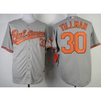 Baltimore Orioles #30 Chris Tillman Grey Cool Base Stitched MLB Jersey