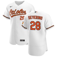 Baltimore Baltimore Orioles #28 Pedro Severino Men's Nike White Home 2020 Authentic Player MLB Jersey