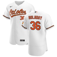 Baltimore Baltimore Orioles #36 Bryan Holaday Men's Nike White Home 2020 Authentic Player MLB Jersey