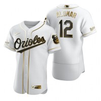 Baltimore Baltimore Orioles #12 Roberto Alomar White Nike Men's Authentic Golden Edition MLB Jersey