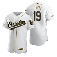 Baltimore Baltimore Orioles #19 Chris Davis White Nike Men's Authentic Golden Edition MLB Jersey