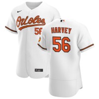 Baltimore Baltimore Orioles #56 Hunter Harvey Men's Nike White Home 2020 Authentic Player MLB Jersey