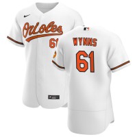 Baltimore Baltimore Orioles #61 Austin Wynns Men's Nike White Home 2020 Authentic Player MLB Jersey