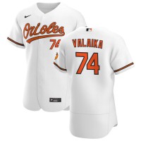 Baltimore Baltimore Orioles #74 Pat Valaika Men's Nike White Home 2020 Authentic Player MLB Jersey