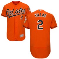 Baltimore Orioles #2 Jonathan Villar Orange Flexbase Authentic Collection Stitched MLB Jersey