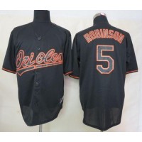 Baltimore Orioles #5 Brooks Robinson Black Fashion Stitched MLB Jersey