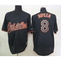 Baltimore Orioles #8 Cal Ripken Black Fashion Stitched MLB Jersey