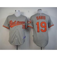 Baltimore Orioles #19 Chris Davis Grey Cool Base Stitched MLB Jersey