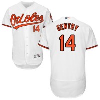 Baltimore Orioles #14 Craig Gentry White Flexbase Authentic Collection Stitched MLB Jersey