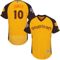 Baltimore Orioles #10 Adam Jones Gold Flexbase Authentic Collection 2016 All-Star American League Stitched MLB Jersey