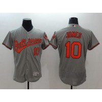 Baltimore Orioles #10 Adam Jones Grey Flexbase Authentic Collection Stitched MLB Jersey