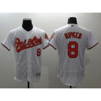Baltimore Orioles #8 Cal Ripken White Flexbase Authentic Collection Stitched MLB Jersey