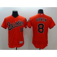 Baltimore Orioles #8 Cal Ripken Orange Flexbase Authentic Collection Stitched MLB Jersey