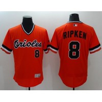 Baltimore Orioles #8 Cal Ripken Orange Flexbase Authentic Collection Cooperstown Stitched MLB Jersey