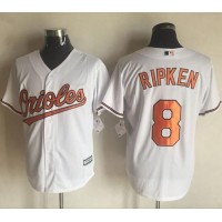 Baltimore Orioles #8 Cal Ripken White New Cool Base Stitched MLB Jersey
