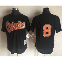 Mitchell And Ness 1997 Baltimore Orioles #8 Cal Ripken Black Throwback Stitched MLB Jersey