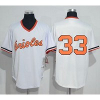 Mitchell And Ness 1985 Baltimore Orioles #33 Eddie Murray White Throwback Stitched MLB Jersey