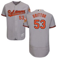 Baltimore Orioles #53 Zach Britton Grey Flexbase Authentic Collection Stitched MLB Jersey