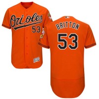 Baltimore Orioles #53 Zach Britton Orange Flexbase Authentic Collection Stitched MLB Jersey