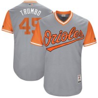 Baltimore Orioles #45 Mark Trumbo Gray 