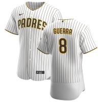 San Diego San Diego Padres #8 Javy Guerra Men's Nike White Brown Home 2020 Authentic Player Jersey