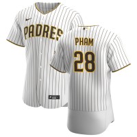 San Diego San Diego Padres #28 Tommy Pham Men's Nike White Brown Home 2020 Authentic Player Jersey