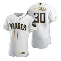San Diego San Diego Padres #30 Eric Hosmer White Nike Men's Authentic Golden Edition MLB Jersey