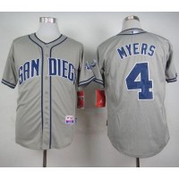 San Diego Padres #4 Wil Myers Grey Cool Base Stitched MLB Jersey